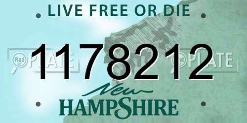 1178212 New Hampshire License Plate