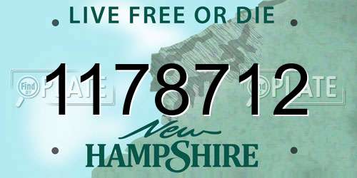 1178712 New Hampshire License Plate
