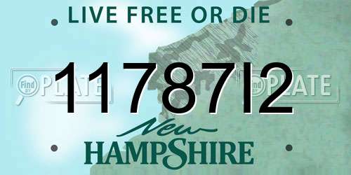 11787I2 New Hampshire License Plate
