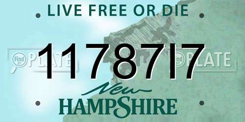 11787I7 New Hampshire License Plate