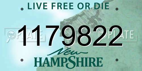 1179822 New Hampshire License Plate