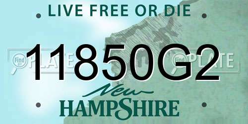 11850G2 New Hampshire License Plate