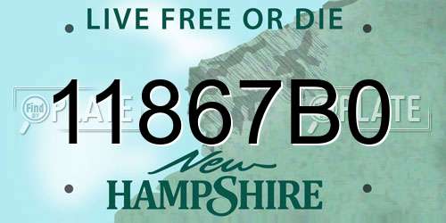 11867B0 New Hampshire License Plate