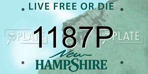 1187P New Hampshire License Plate