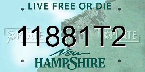 11881T2 New Hampshire License Plate