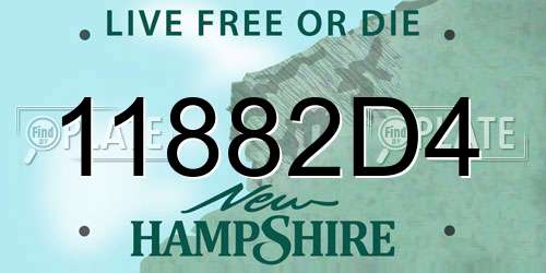 11882D4 New Hampshire License Plate