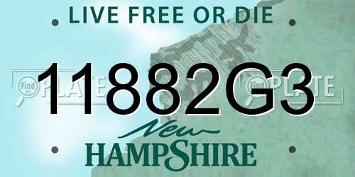 11882G3 New Hampshire License Plate