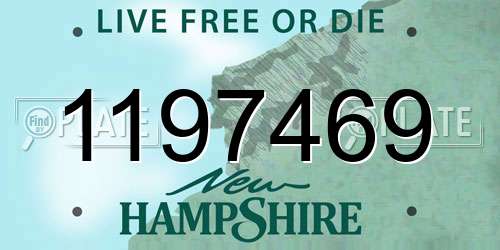 1197469 New Hampshire License Plate