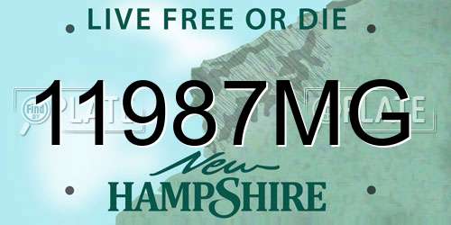 11987MG New Hampshire License Plate