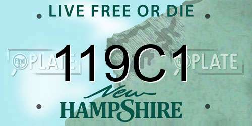 119C1 New Hampshire License Plate
