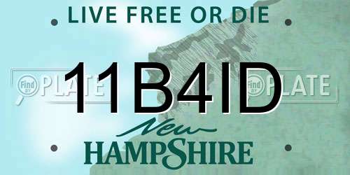 11B4ID New Hampshire License Plate