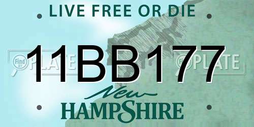 11BB177 New Hampshire License Plate