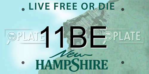 11BE New Hampshire License Plate