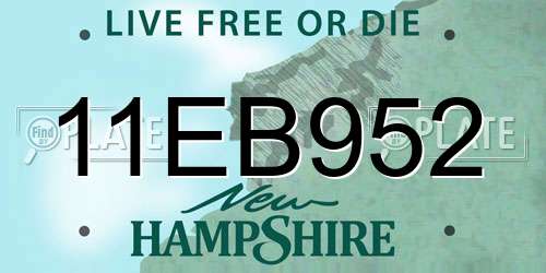 11EB952 New Hampshire License Plate