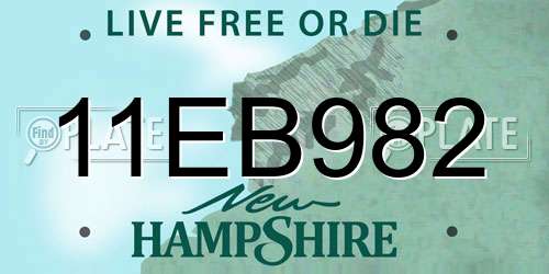 11EB982 New Hampshire License Plate