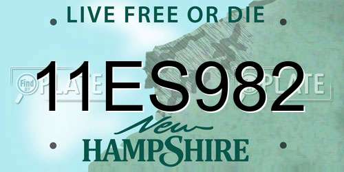 11ES982 New Hampshire License Plate