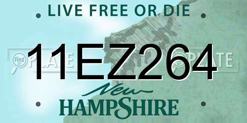 11EZ264 New Hampshire License Plate