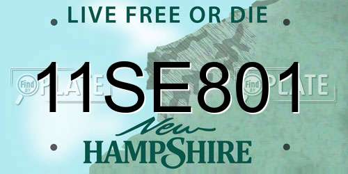 11SE801 New Hampshire License Plate
