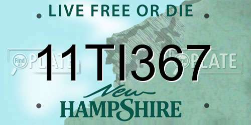 11TI367 New Hampshire License Plate