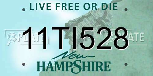 11TI528 New Hampshire License Plate