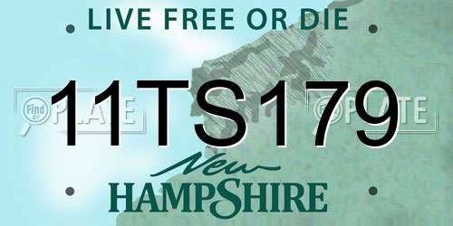 11TS179 New Hampshire License Plate