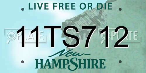 11TS712 New Hampshire License Plate