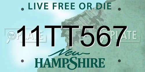11TT567 New Hampshire License Plate