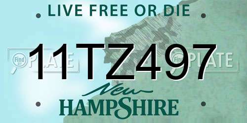 11TZ497 New Hampshire License Plate