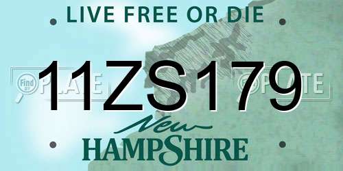 11ZS179 New Hampshire License Plate