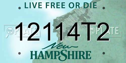 12114T2 New Hampshire License Plate