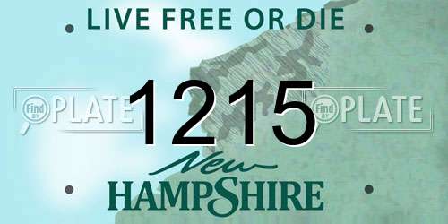 1215 New Hampshire License Plate