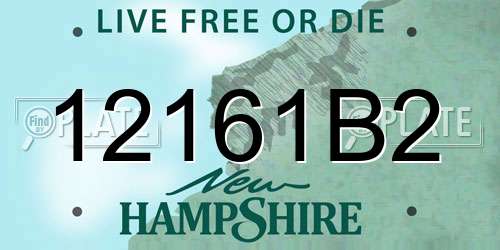 12161B2 New Hampshire License Plate