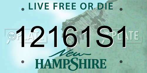 12161S1 New Hampshire License Plate