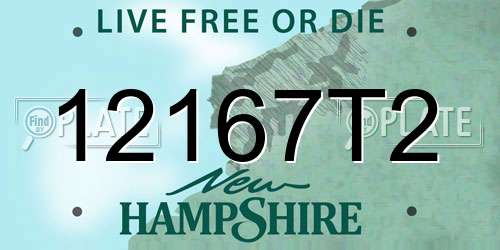 12167T2 New Hampshire License Plate
