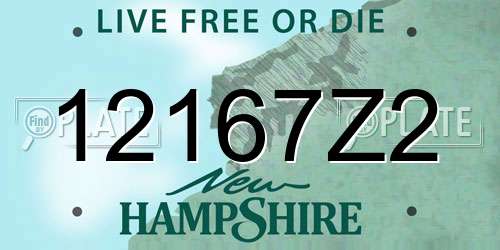 12167Z2 New Hampshire License Plate