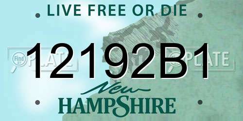 12192B1 New Hampshire License Plate