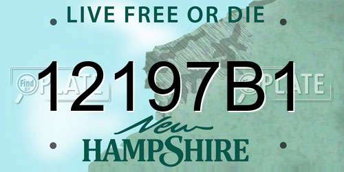 12197B1 New Hampshire License Plate