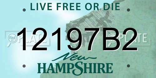 12197B2 New Hampshire License Plate
