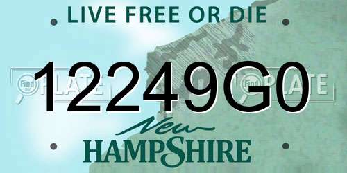 12249G0 New Hampshire License Plate
