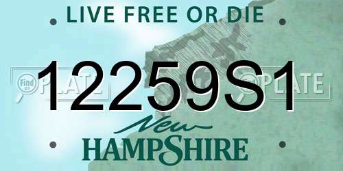 12259S1 New Hampshire License Plate