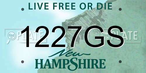 1227GS New Hampshire License Plate