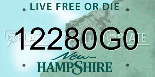 12280G0 New Hampshire License Plate