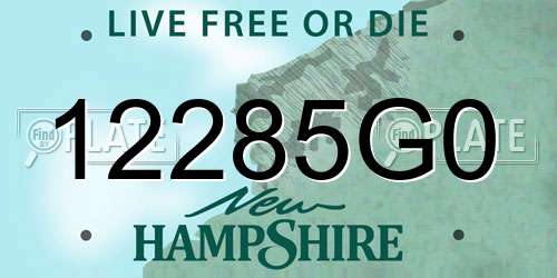 12285G0 New Hampshire License Plate