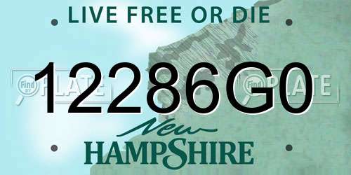12286G0 New Hampshire License Plate