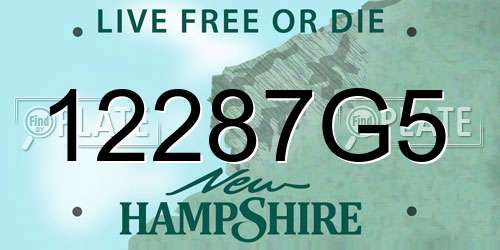 12287G5 New Hampshire License Plate