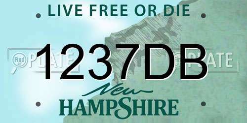 1237DB New Hampshire License Plate