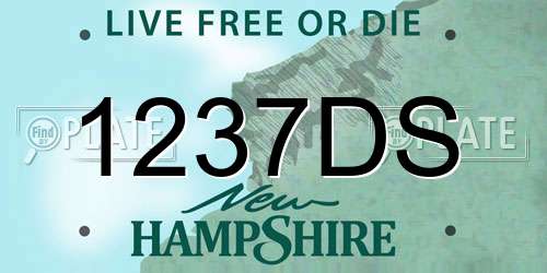 1237DS New Hampshire License Plate