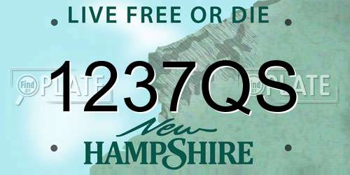 1237QS New Hampshire License Plate