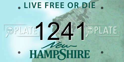 1241 New Hampshire License Plate