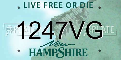 1247VG New Hampshire License Plate